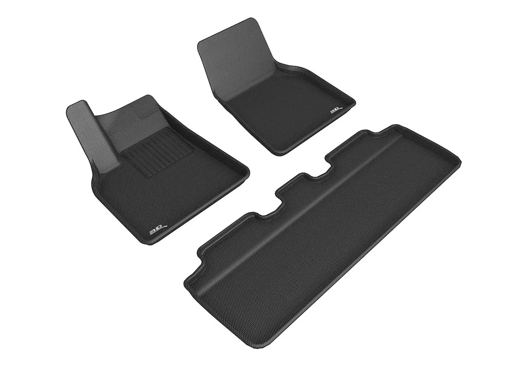 L1TL02701509 – 3D MATS/U-AC Floor Liner, Black Custom Fit Raised Edge Thermoplastic Rubber Of Carbon Fiber Texture 3 ...
